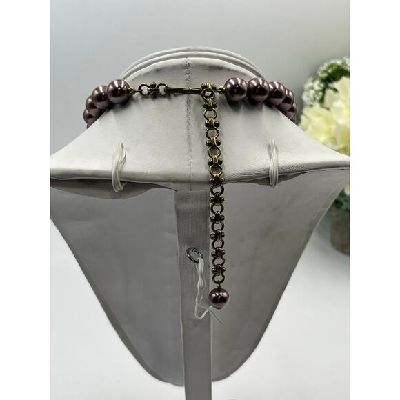 Heidi Daus Vintage Ornate Pendant Enhancer Glass Pearl Necklace Interchangeable - Picture 8 of 12